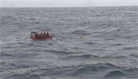 Kịp thời cứu hộ 6 thuyền viên trên tàu bị chìm do sóng lớn