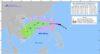 Ngày 8-11: Bão Yinxing giật cấp 17 đã vào Biển Đông, trở thành bão số 7