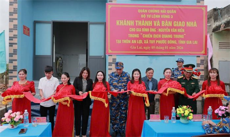 Vùng 3 Hải quân khánh thành, bàn giao ngôi nhà thứ 4 giúp dân trong ‘Chiến dịch Quang Trung